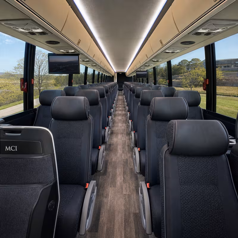 40-56 Passenger Charter Bus Interior