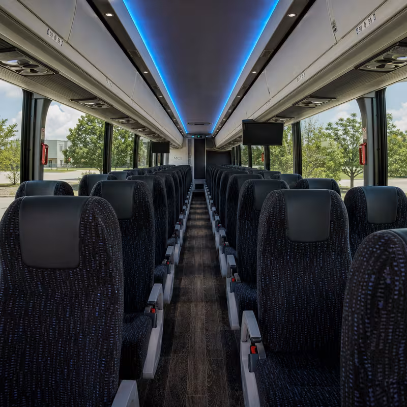 40-56 Passenger Charter Bus Interior