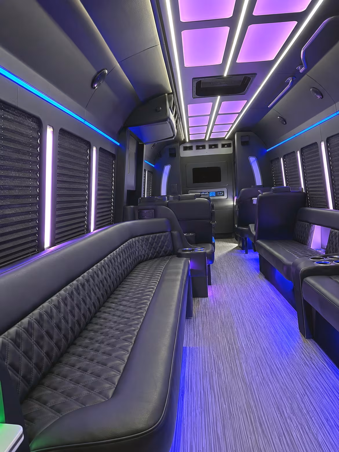Fort Lauderdale Birthday, Sweet 16, & Quinceañera Transportation party bus interior