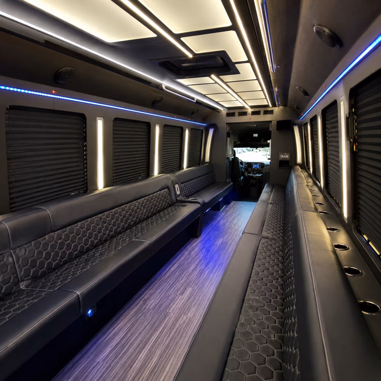Fort Lauderdale Private Event Transportation party bus interior