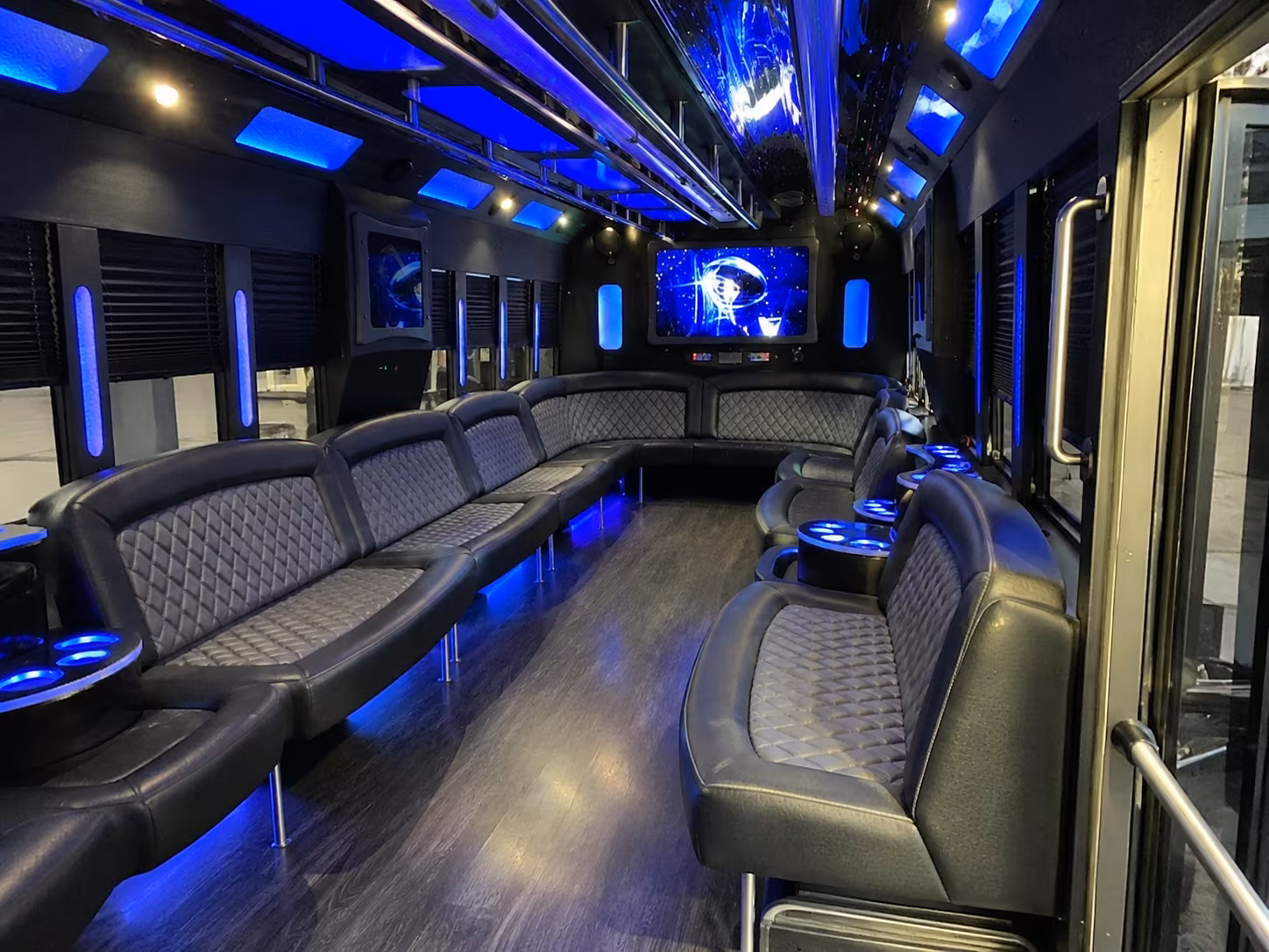 Fort Lauderdale Prom & Homecoming Transportation party bus interior