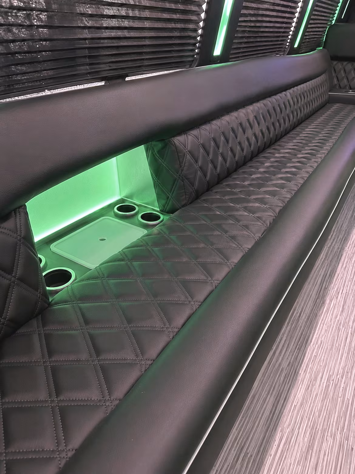 Fort Lauderdale Wedding Transportation party bus interior