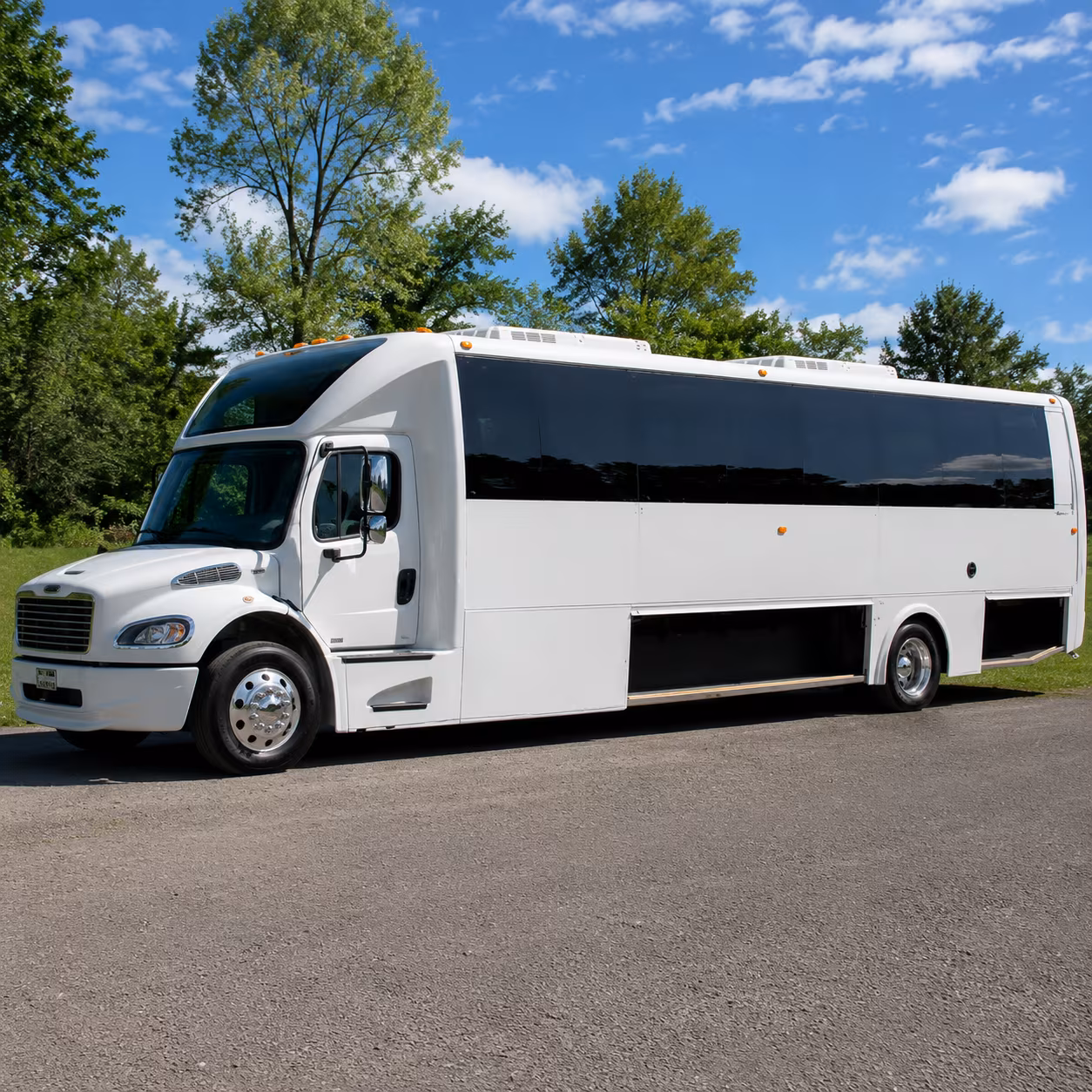 Fort Lauderdale Wedding Transportation party bus exterior