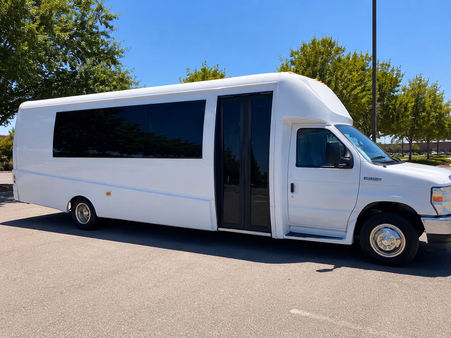 Interior of a party bus rental serving Fort Lauderdale